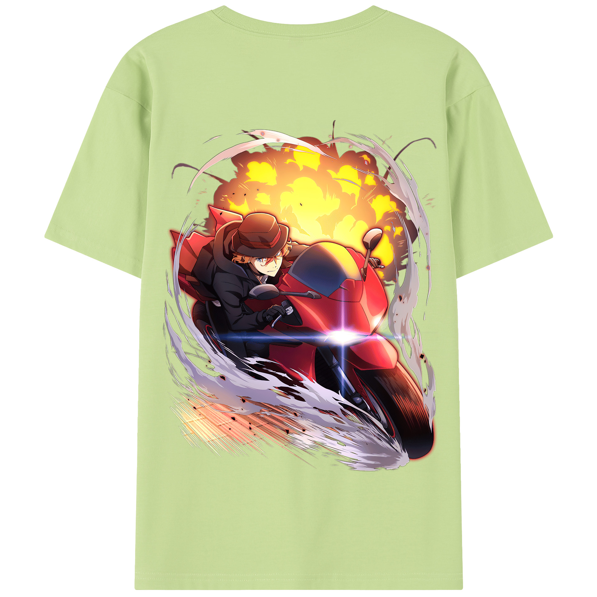 （画像用） 文豪ストレイドッグス Bungo Stray Dogs 綿100％半袖Tシャツ（背面プリント）
